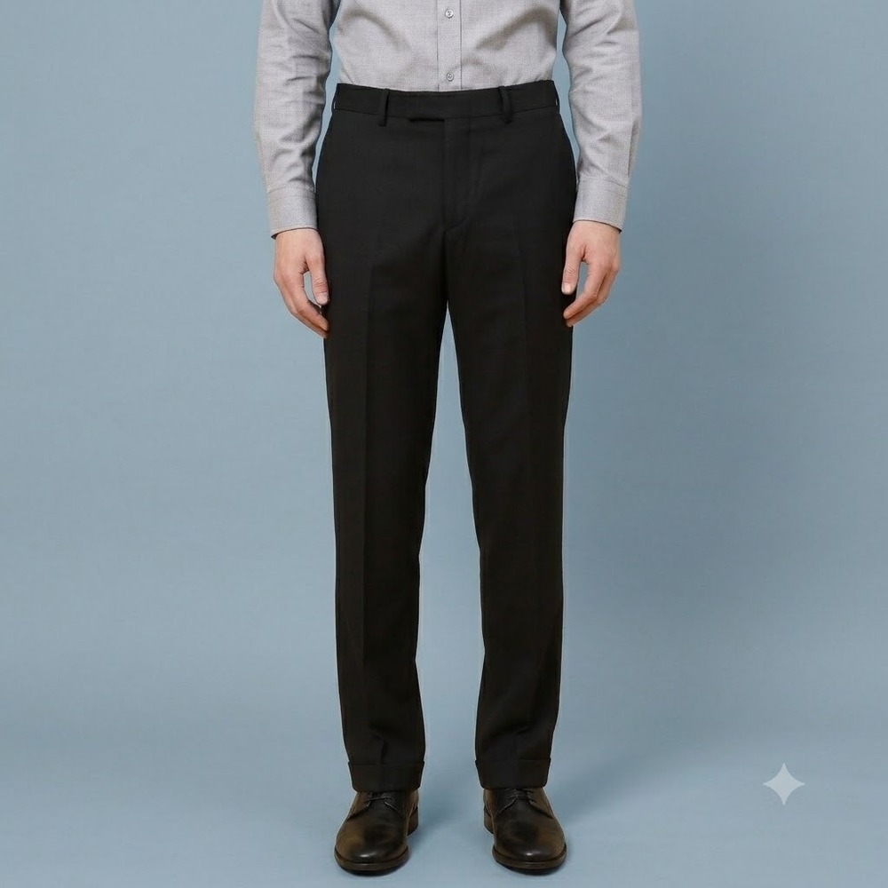 Hugo Boss Wool Dress Pants Men's 40R Black Flat Front